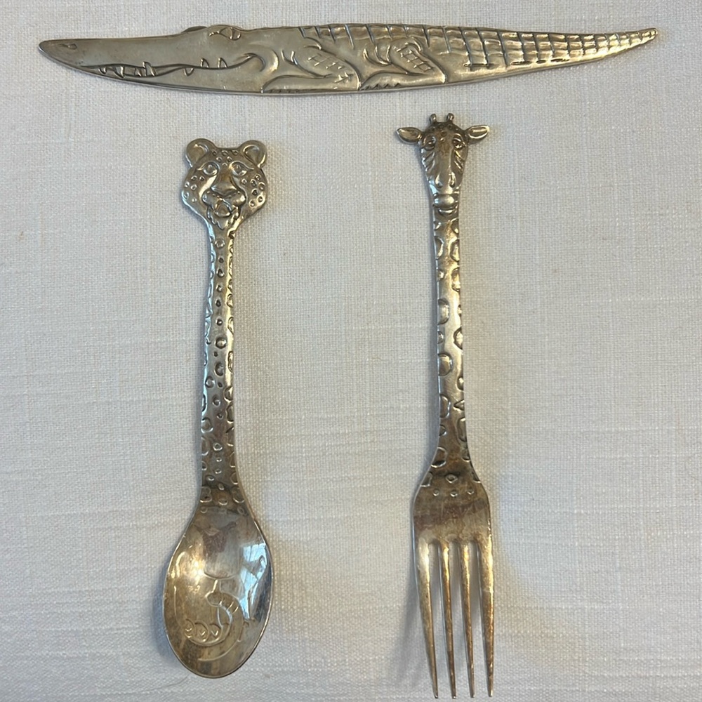 Vintage Reed & Barton Children’s Safari Silver Set